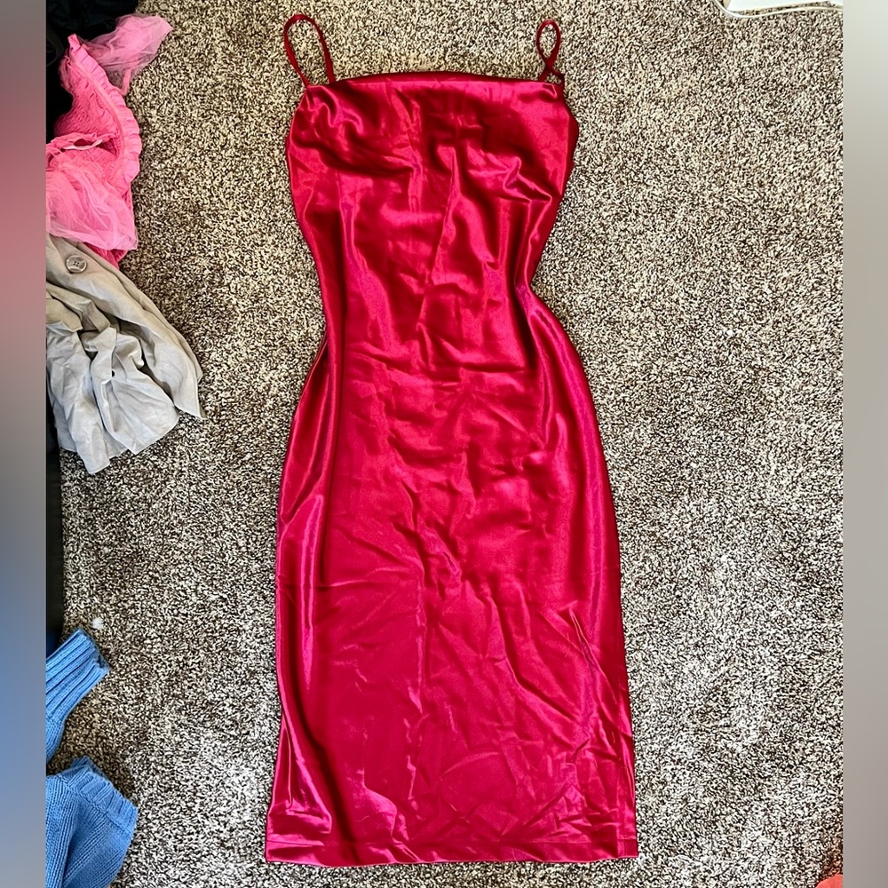 Satin midi dress